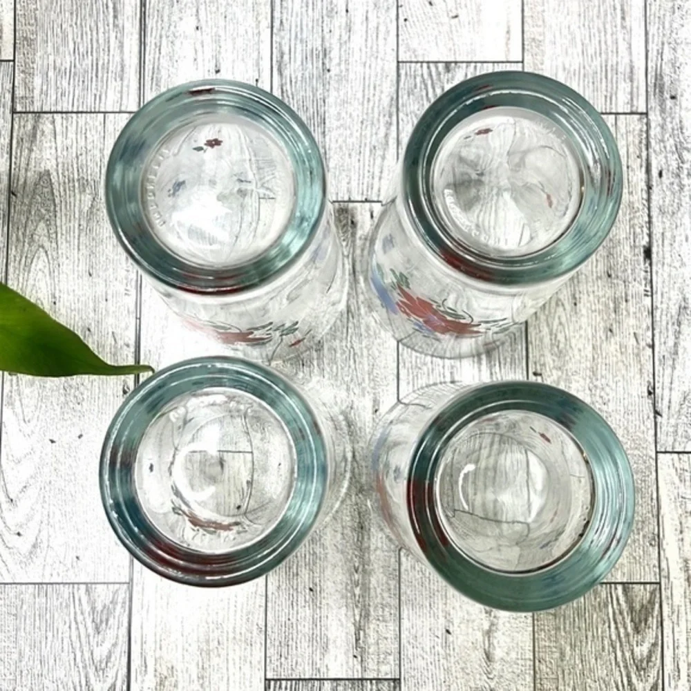 Firna Indonesian Vintage Floral Tumblers (Set of 4)